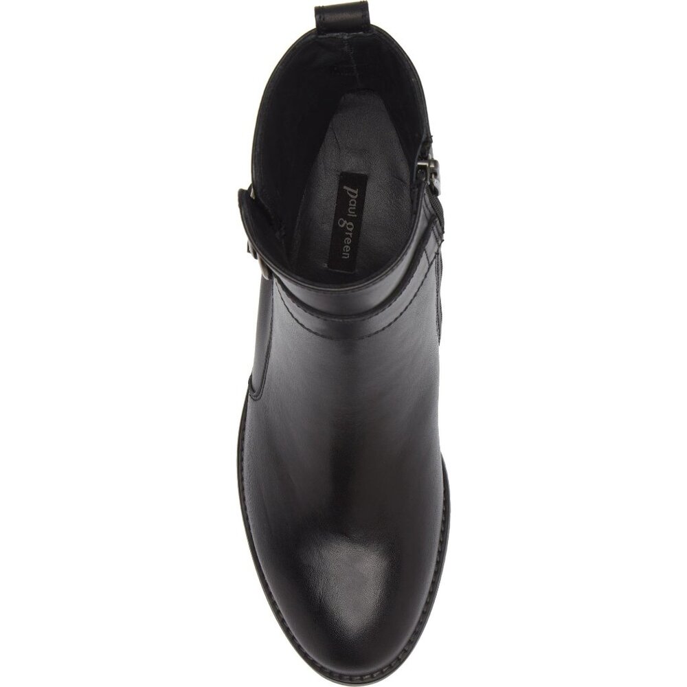 🆕PAUL GREEN Vanessa Block Heel Ankle Bootie Boot 8 Black - Picture 5 of 16